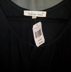 Indigo Soul Black Top (NWT)